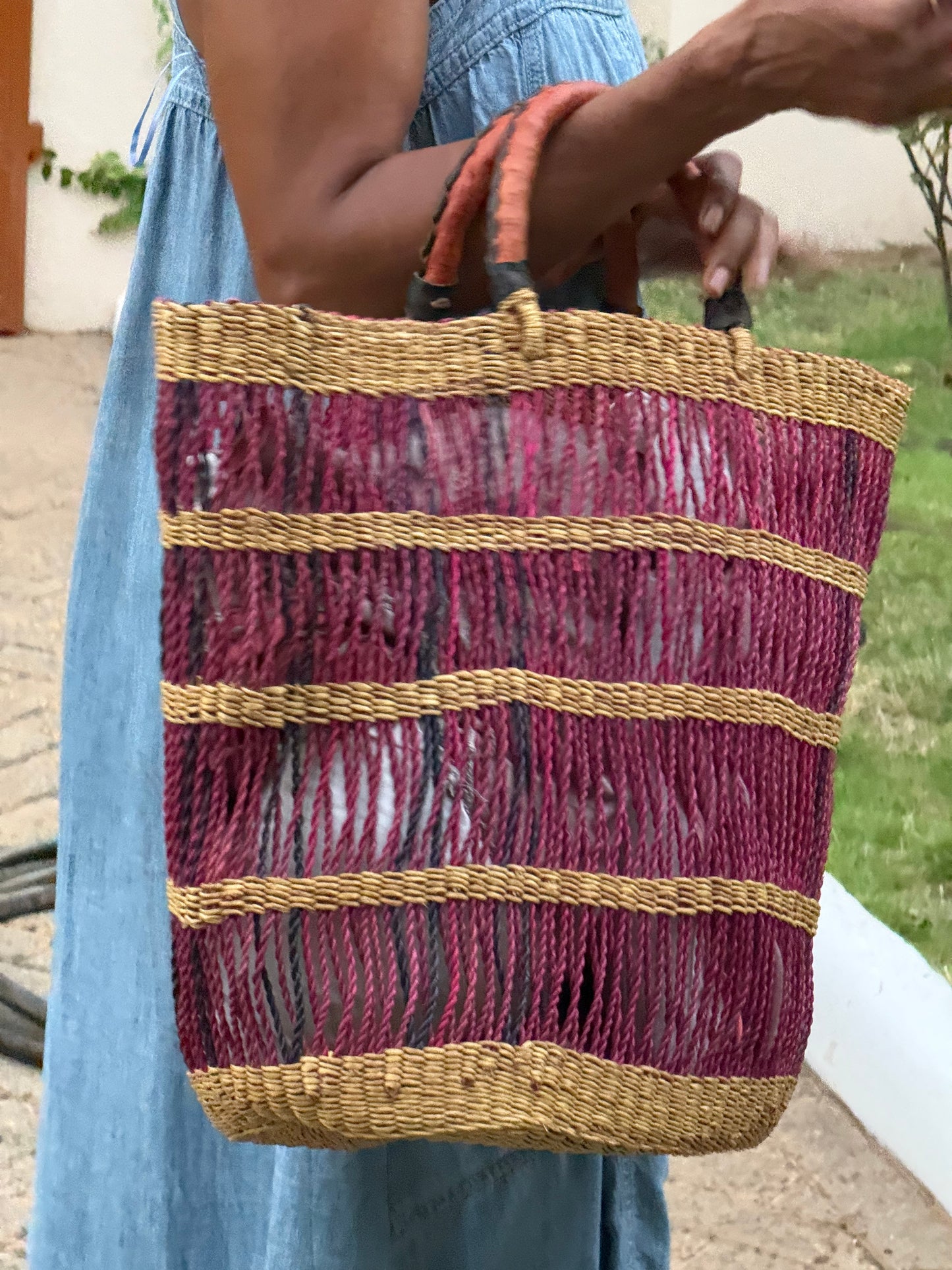 Extra Large ‘air condition’ woven tote bag