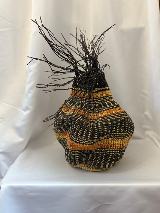 Beautiful Woven Curvy Pot basket