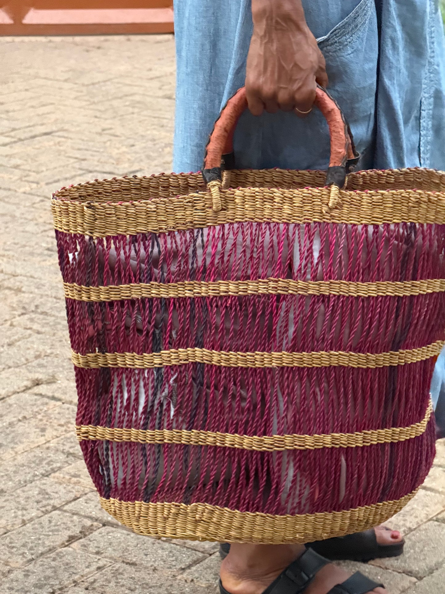 Extra Large ‘air condition’ woven tote bag
