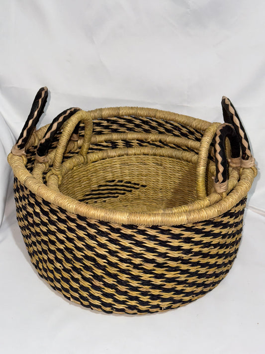 Round Storage flexi- handle basket set (3 piece)