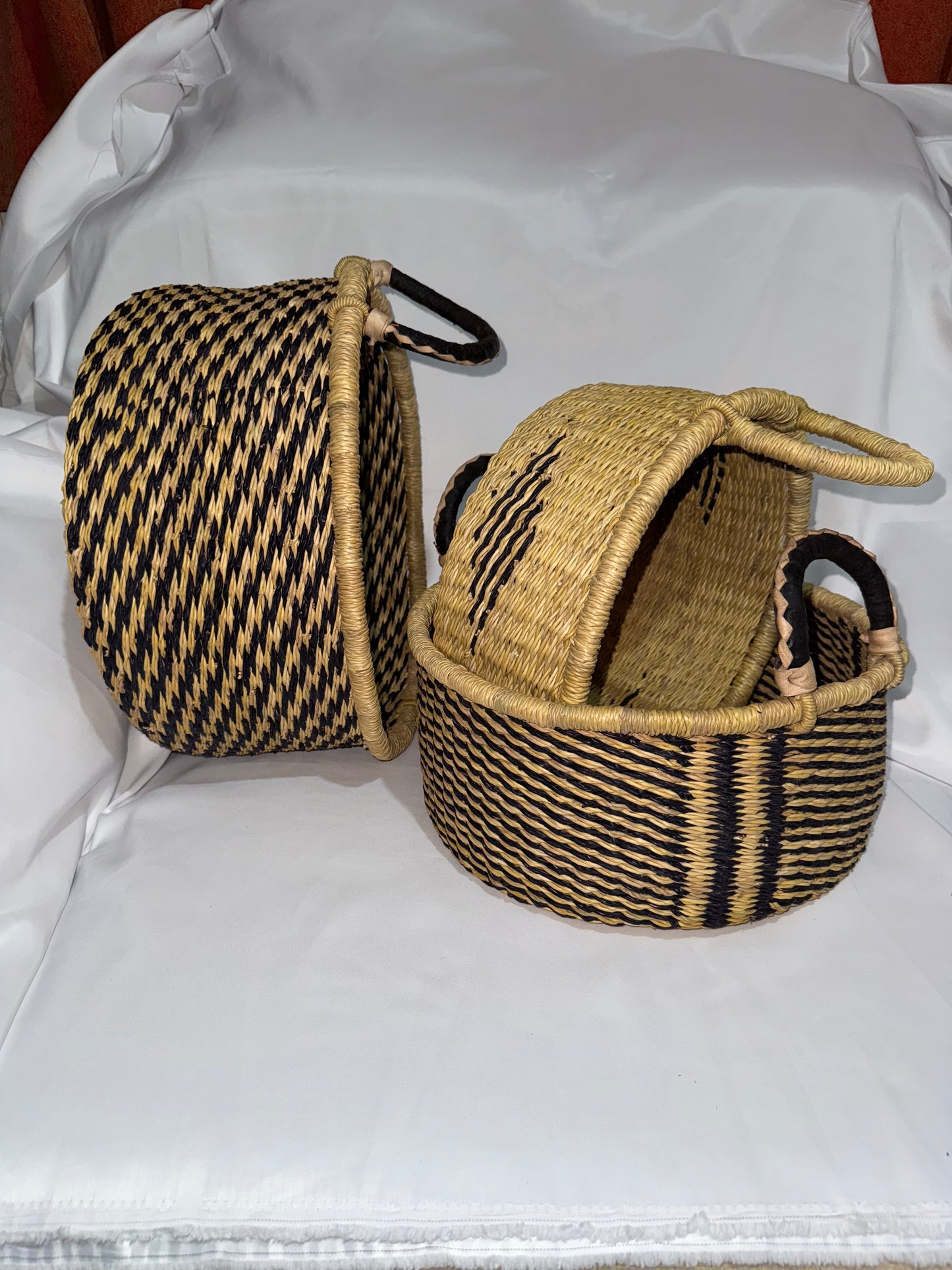 Round Storage flexi- handle basket set (3 piece)