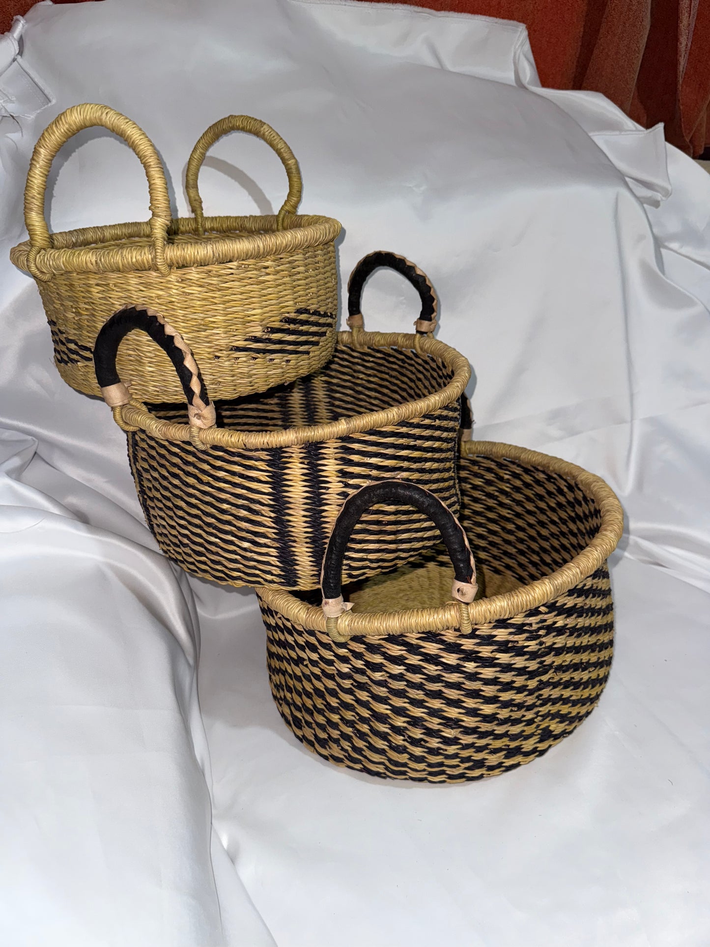 Round Storage flexi- handle basket set (3 piece)