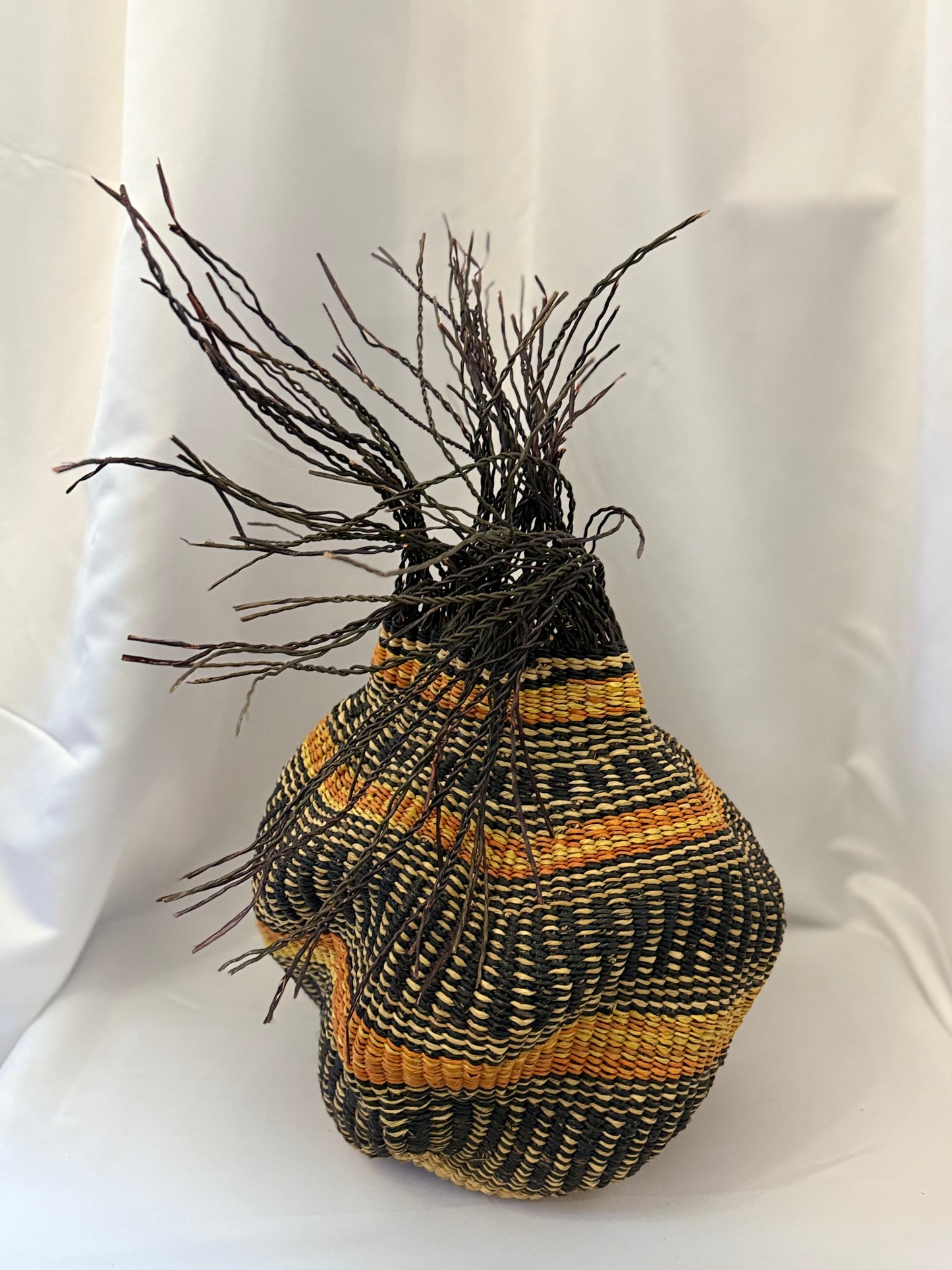 Beautiful Woven Curvy Pot basket