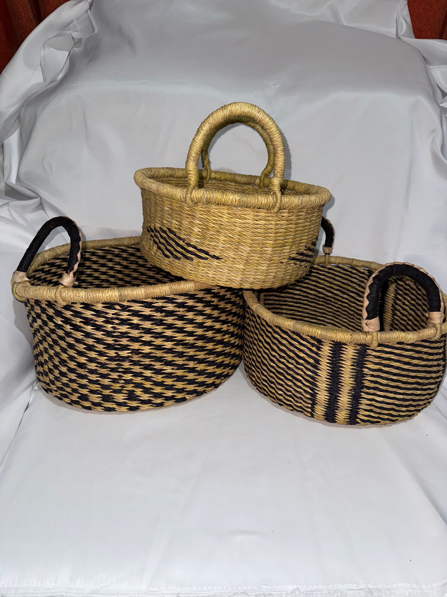 Round Storage flexi- handle basket set (3 piece)