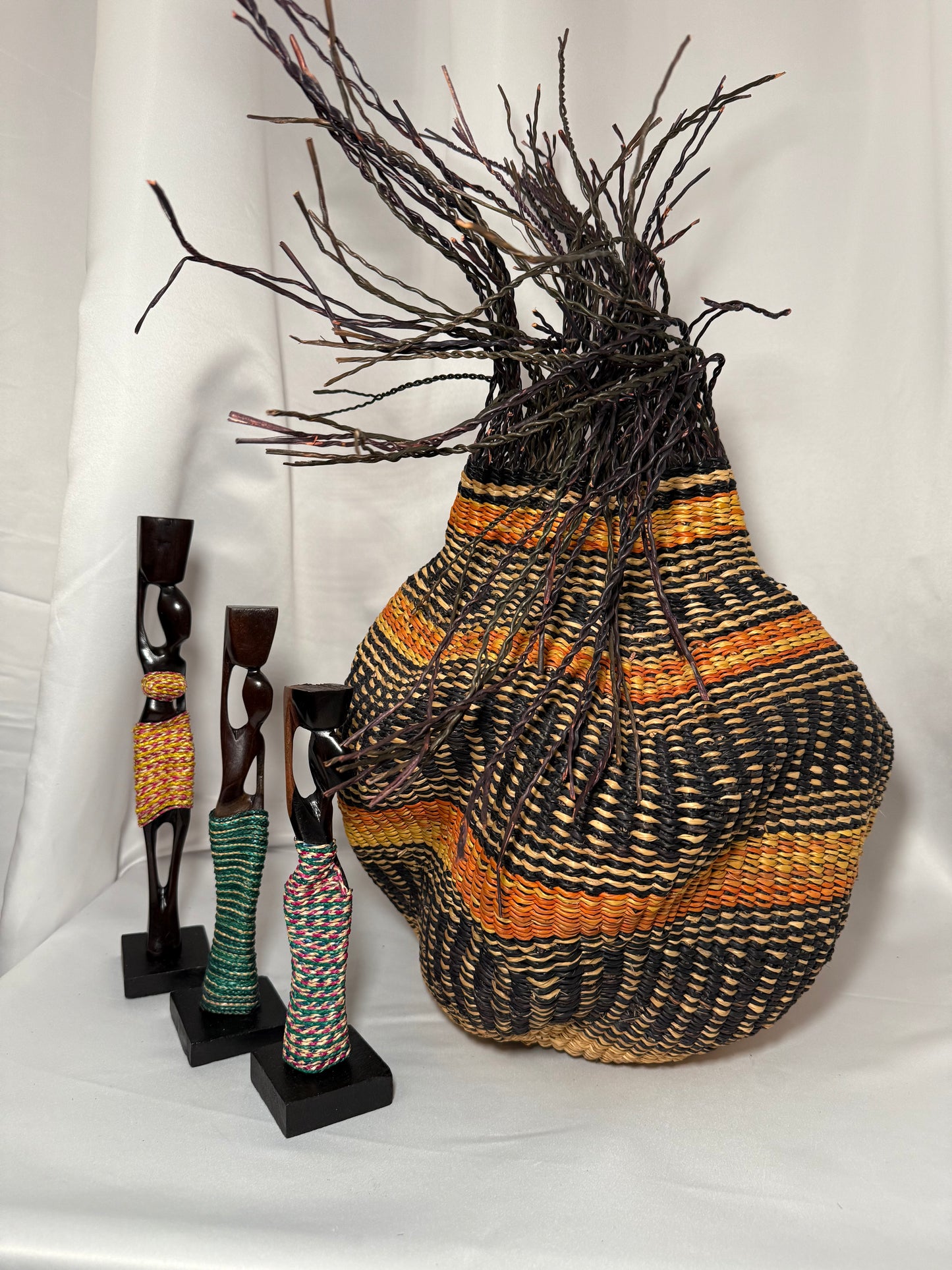 Beautiful Woven Curvy Pot basket
